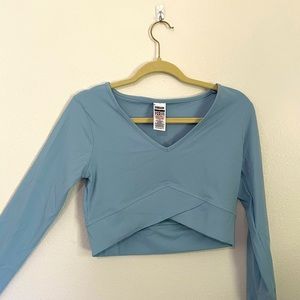 GYMSHARK CROSSOVER LONG SLEEVE CROP TOP